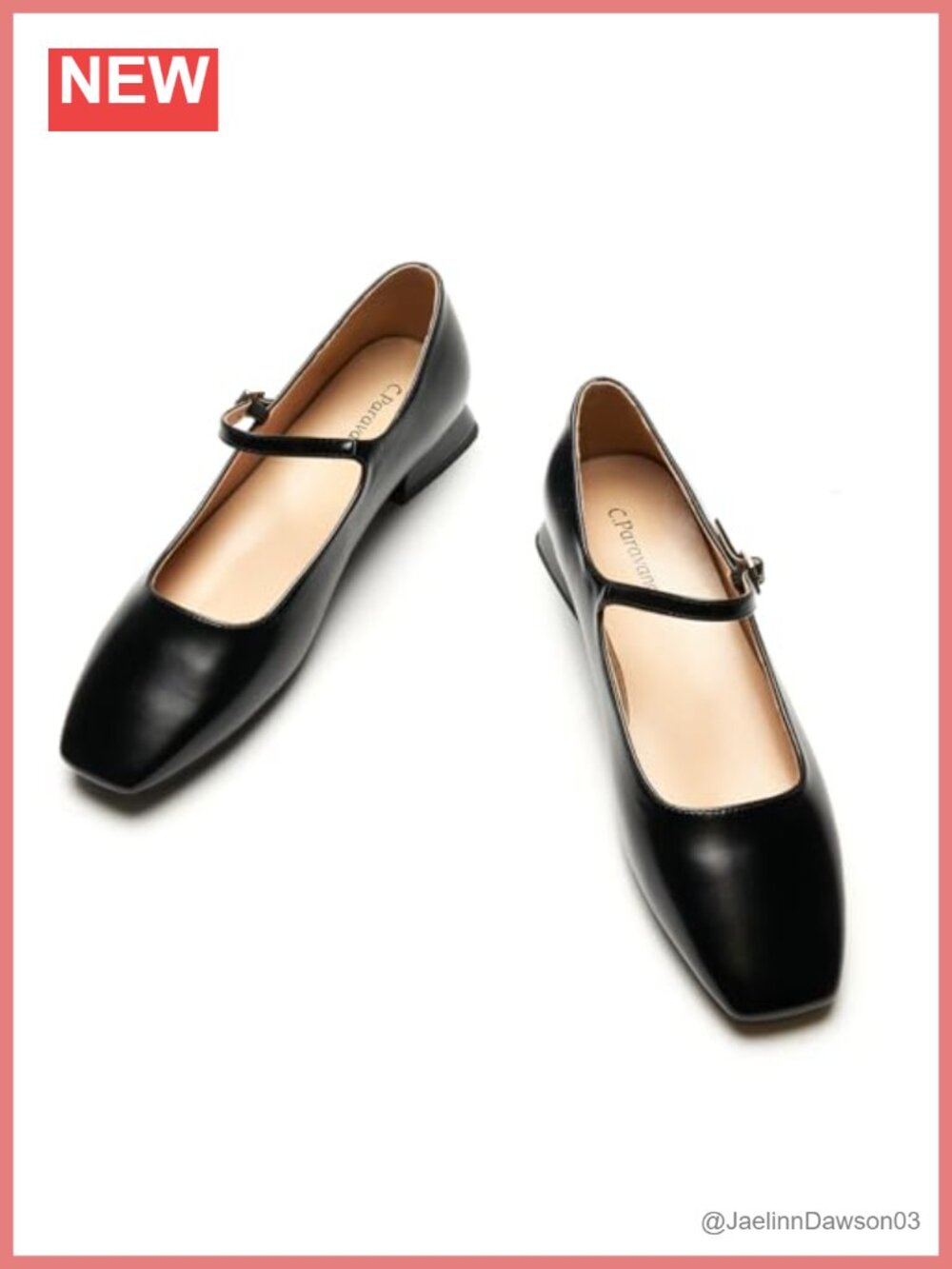 Mary Jane Flats with Memory Foam Cushioning, Slip-On with Buckle